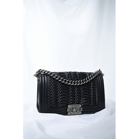 Chanel Boy Medium Black Lambskin