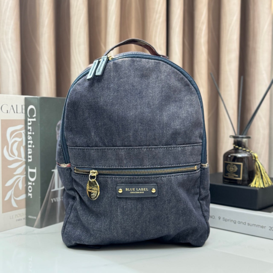 Burberry Blue Label Denim Backpack Navy