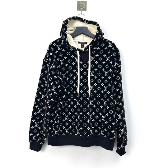 Áo Hoodie Louis Vuitton Monogram Đen Size XS