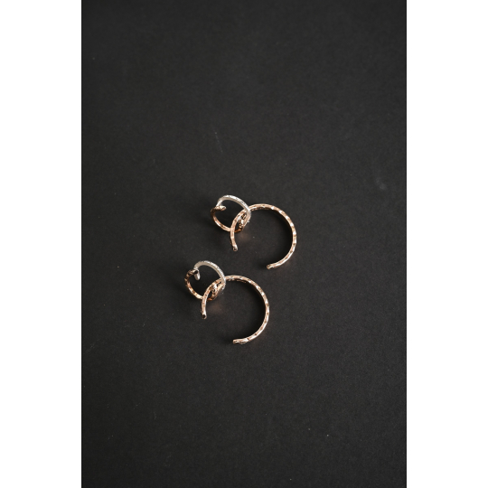 Chanel Coco Crush Hoop Earrings Gold White Gold
