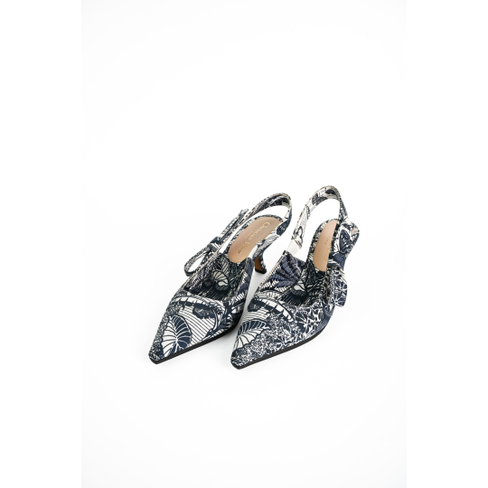 Dior JAdior Toile de Jouy Slingback Pump Navy Butterfly