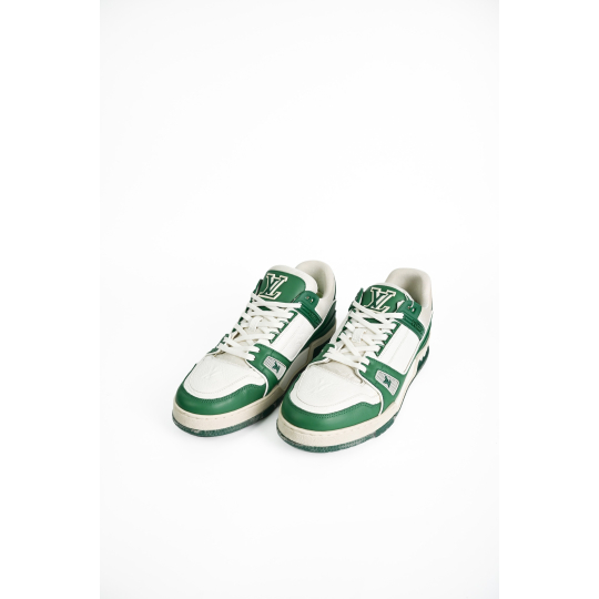 Louis Vuitton LV Trainer Sneaker White Green Leather