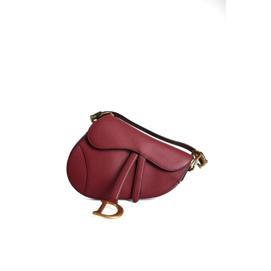 Dior Saddle Bag Red Grained Calfskin