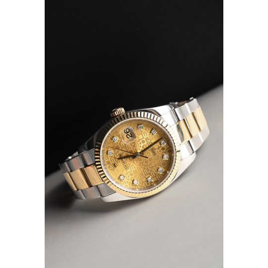 Rolex Datejust 36 Two Tone Champagne Jubilee Diamond Dial