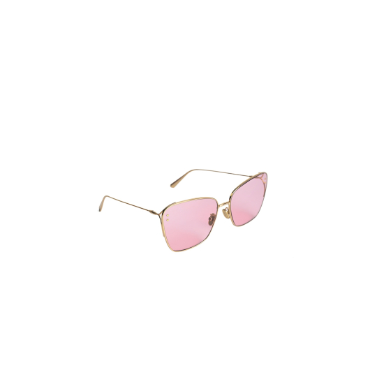 Butterfly Sunglasses Pink Lens Gold Frame