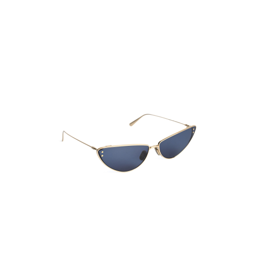 Dior Cat Eye Sunglasses Gold Blue Lens