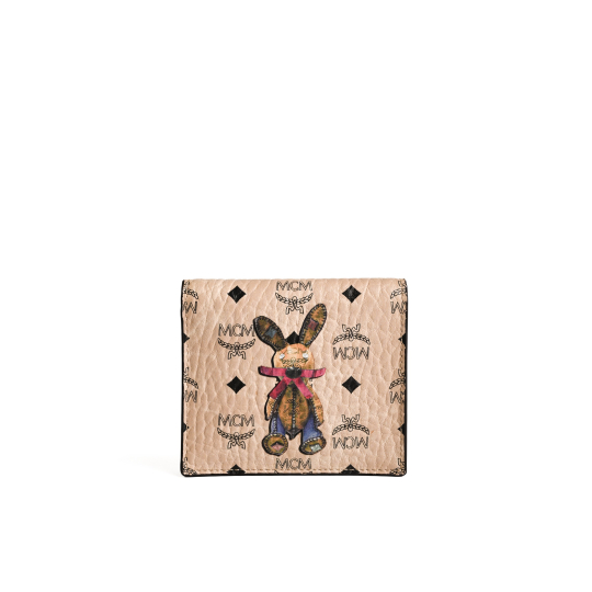MCM Compact Wallet Visetos Rabbit Print
