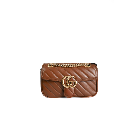 Túi Gucci GG Marmont Mini Calfskin Nâu GHW