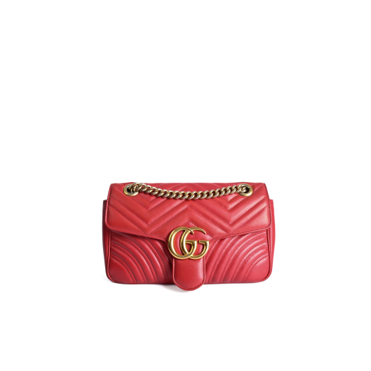 Túi Gucci GG Marmont Small Calfskin Đỏ GHW
