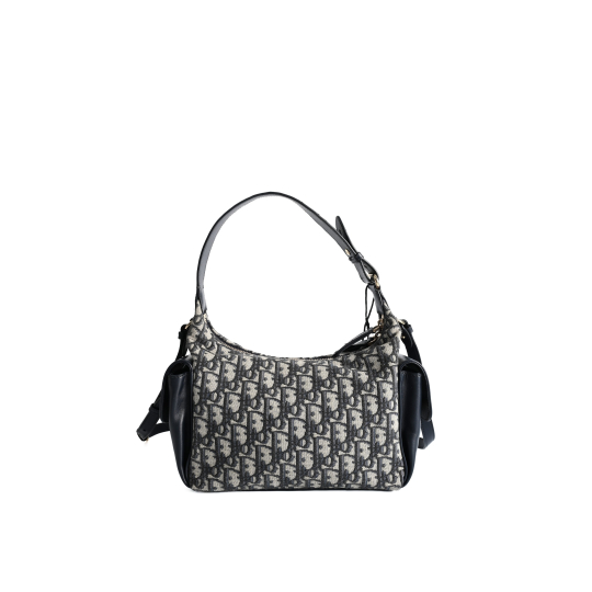 Dior Oblique Jacquard Hobo Bag Navy