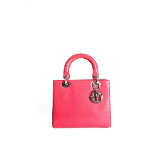 Túi Dior Lady Medium Python Đỏ SHW