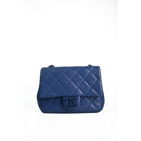 Túi Chanel Mini 7 Flap Bag Caviar Xanh Dương code29