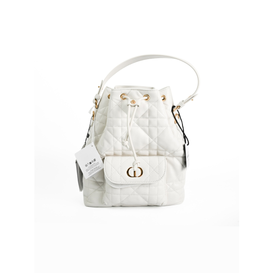 Dior C'est Dior Mini Bucket Bag White Cannage