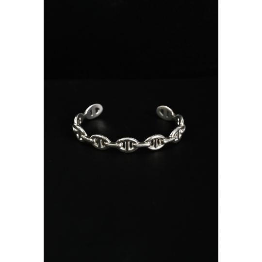 Vòng Tay Hermès Chaîne d'Ancre Bangle Bạc Size 17