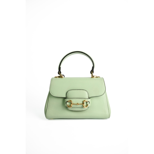 Túi Gucci Horsebit 1955 Top Handle Xanh bạc hà GHW