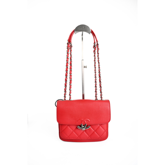 Túi Chanel Mini Flap Caviar Đỏ SHW cardcode23
