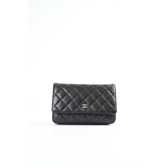 Woc Chanel Wallet on Chain Lambskin Đen SHW code15