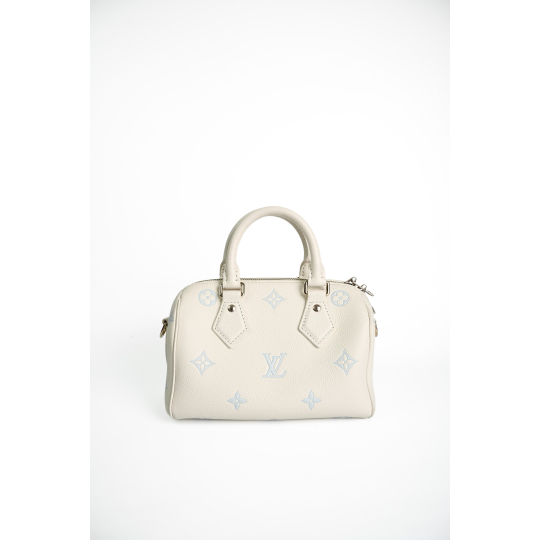 Túi Louis Vuitton Speedy Bandoulière 20 Monogram Empreinte Trắng LGHW Bill 2026