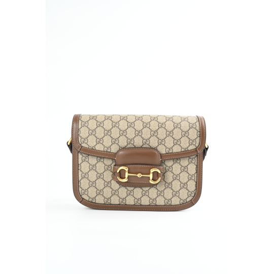 Túi Gucci Horsebit 1955 Small GG Supreme Be Nâu GHW