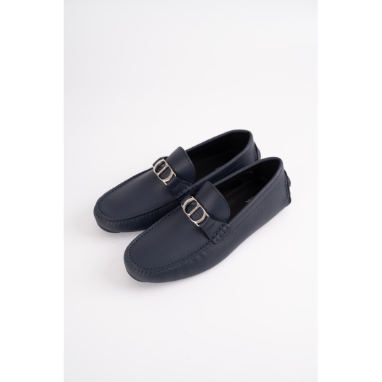 Dior CD Icon Driving Loafer Navy Calfskin