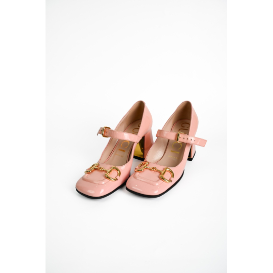 Gucci Horsebit Mary Jane Pump Pink Patent Leather