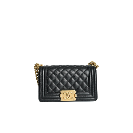 Chanel Boy Medium Caviar Đen GHW