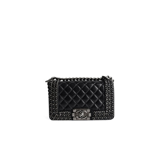 Chanel Boy Bag Đen Ruthenium