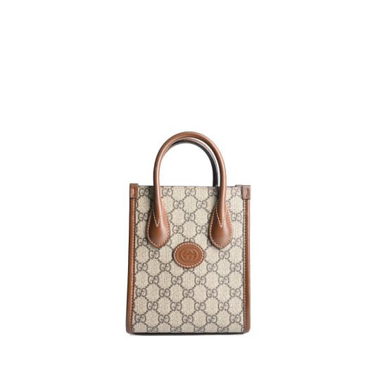Gucci Mini Tote GG Supreme Nâu