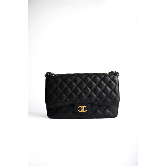Chanel Classic Flap Jumbo Đen Da Cừu