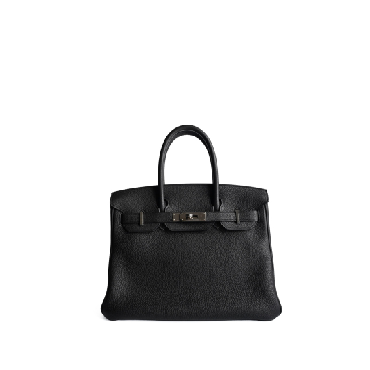 Hermès Birkin 30 Đen Togo Khóa Bạc