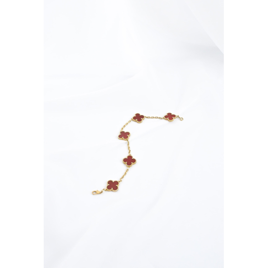 Van Cleef &amp; Arpels Vintage Alhambra Lắc Tay Carnelian