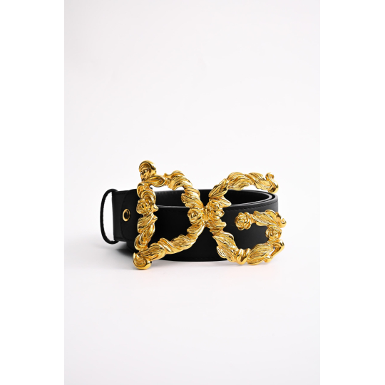 Dolce &amp; Gabbana DG Baroque Thắt Lưng Đen