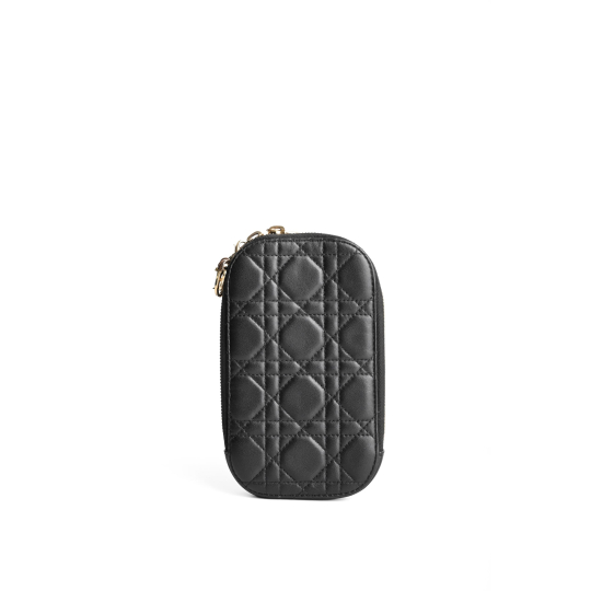 Chanel Phone Holder Chần Quilting Đen