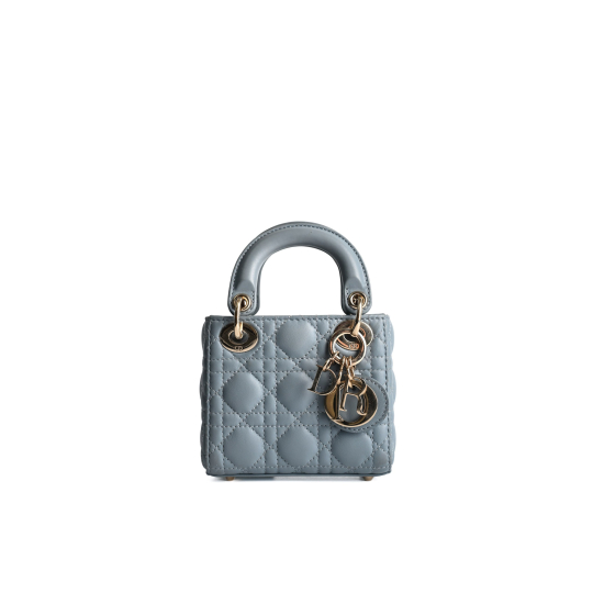 Dior Lady Dior Mini Xanh Xám Da Cừu