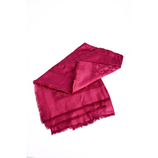 Khăn Choàng Louis Vuitton Monogram 140 Hồng Fuchsia