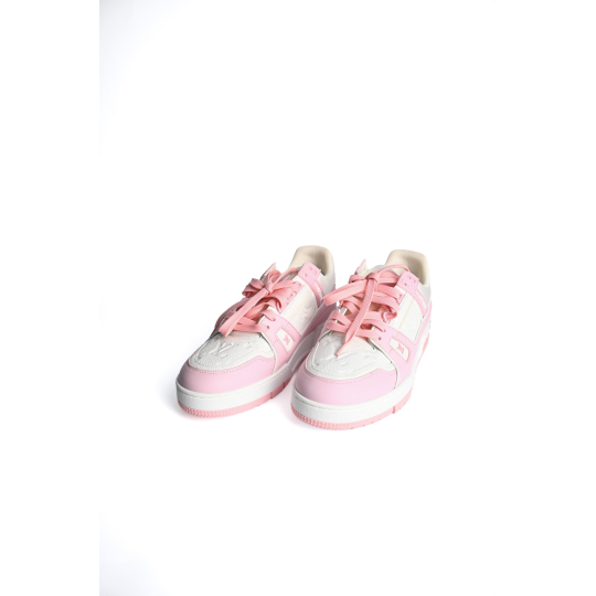 Louis Vuitton LV Trainer Sneaker Pink White Leather