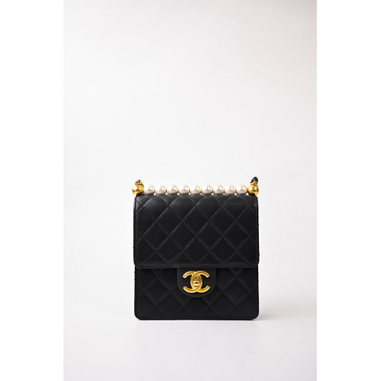 Chanel Pearl Flap Đen
