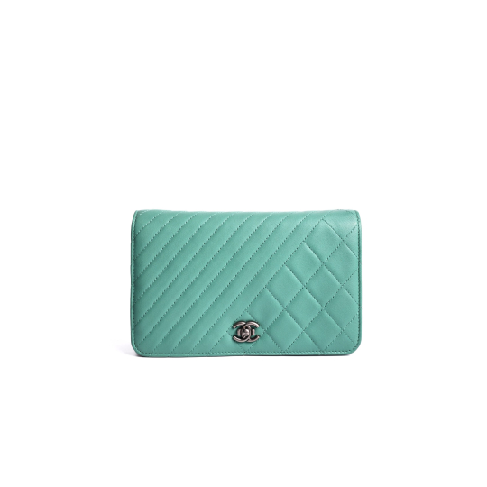 Túi Woc Chanel Chevron Xanh 