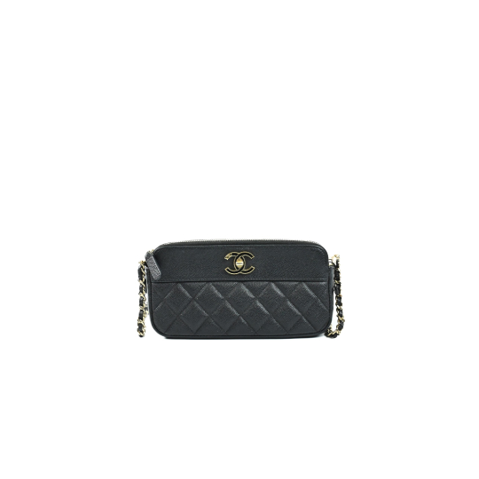 Túi Chanel Double Zip Clutch With Chain