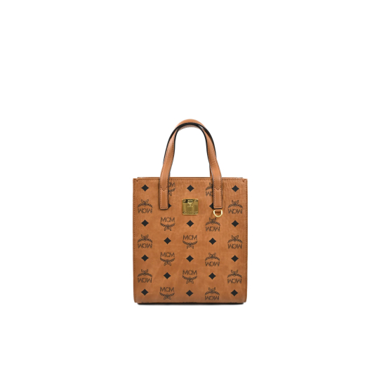 MCM Klassik Aren Tote in Visetos Cognac