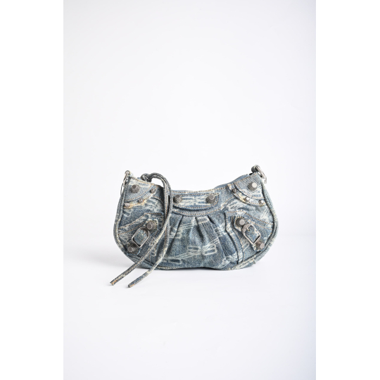 Balenciaga Le Cagole XS Shoulder Bag Denim Blue