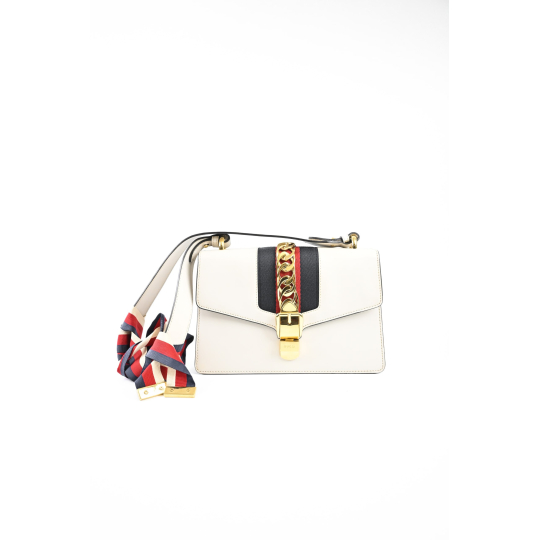 Túi Gucci Sylvie Sherry Line Ribbon Shoulder Bag Leather