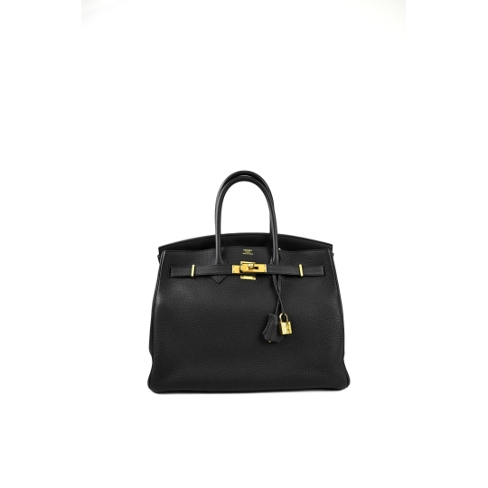 Túi Hermes Birkin 35 Black Veau Togo Leather Gold Plated