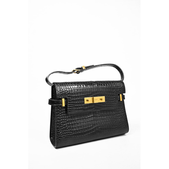 YSL Croc Đen
