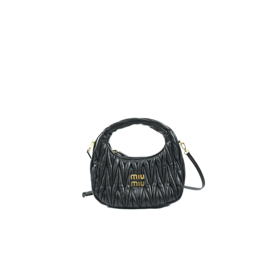Túi Miu Miu Wander Matelassé Nappa Leather Hobo Bag