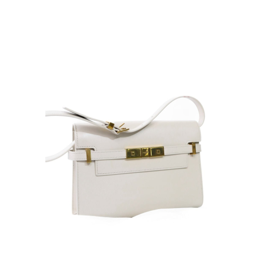 Saint Laurent Manhattan Shoulder Bag White Box Calfskin