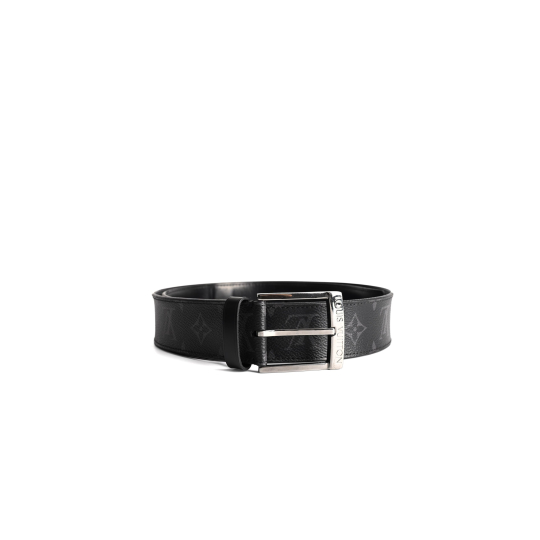 Louis Vuitton Belt Monogram Eclipse Black Silver Buckle