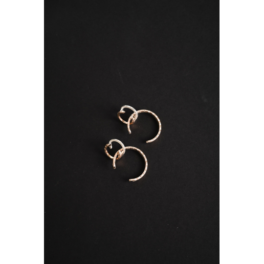 Chanel Coco Crush Hoop Earrings Gold White Gold