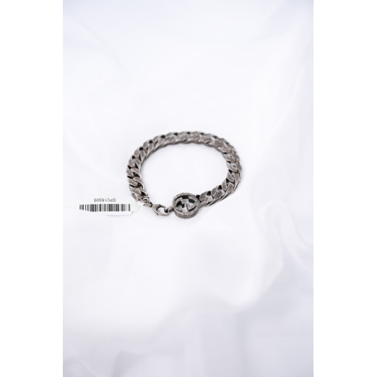 Gucci Lắc Tay Chuỗi Interlocking G Bạc Cổ