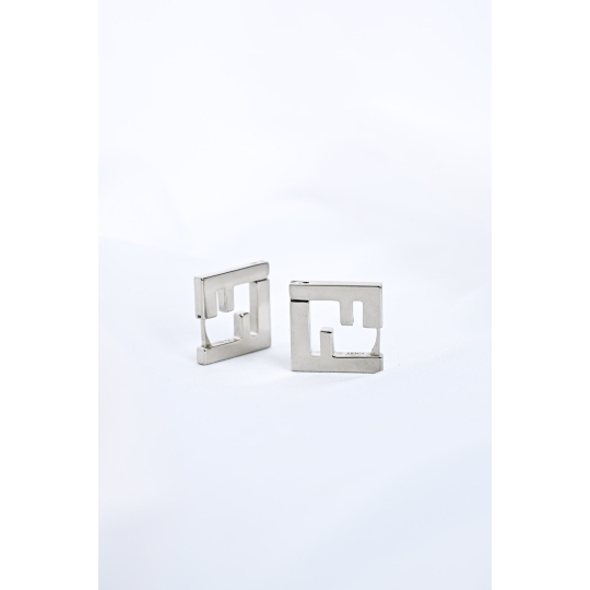 Fendi Bông Tai Logo FF Bạc